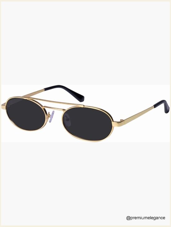 Trendy Oval Sunglasses Retro 90s Metal Small Frame main image 7